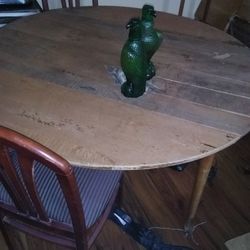 Round antique table $75.