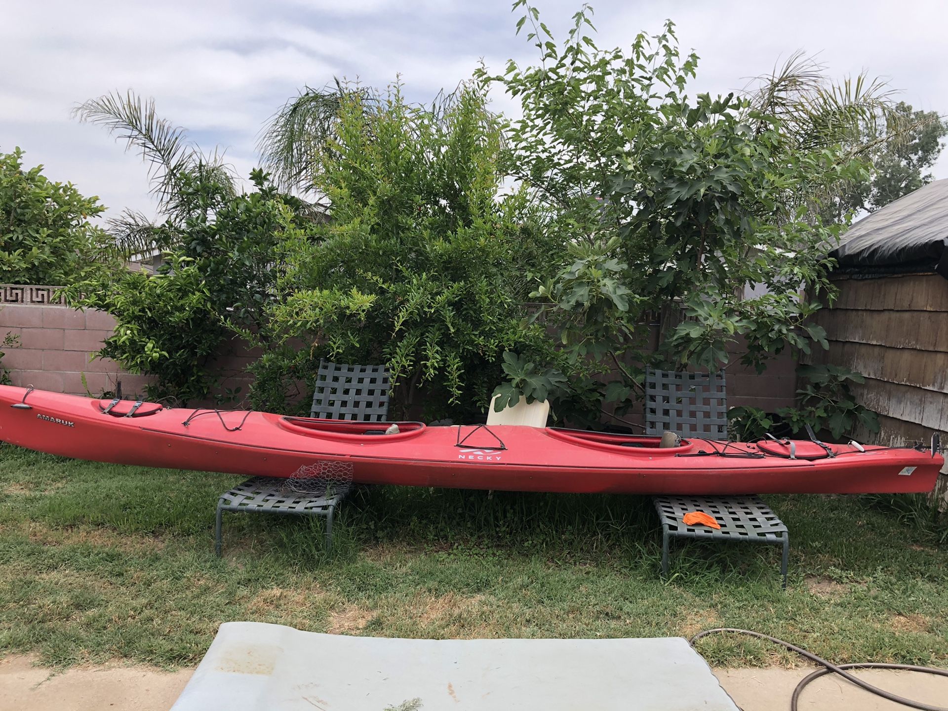 Necky tandem kayak and Yakima rack