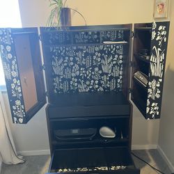 Secretary hideaway Desk! Sauder Harvey Park Computer Cabinet Hidden Upright Secretary Desk