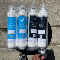 Avalon Water Filters 4-Pack (2 Stage 1 Sediment, 2 Stage 2 Carbon Block)