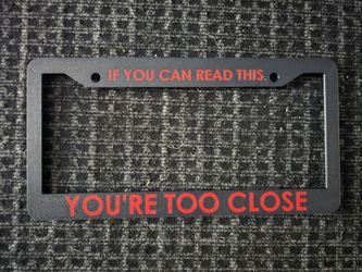 Funny license plate frame
