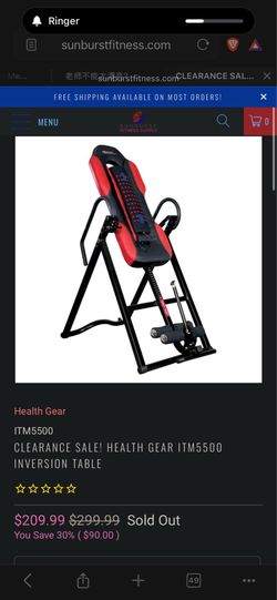 Heath gear inversion table