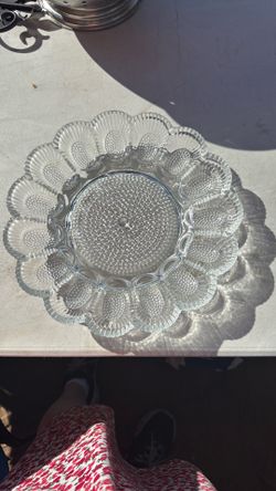 Glass Deviled Egg Serving Platter – Beautiful Vintage Style