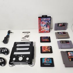 Hyperkin Retron 3 Gaming Console, Lion King, Sonic, Aladdin, Ultimate, NBA, Vintage, Super Mario
