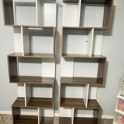 2- 5 TIER SHELVES, BOOKSHELF,  BOOKCASE 
