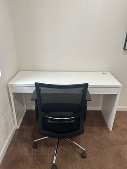 Desk and office chair
