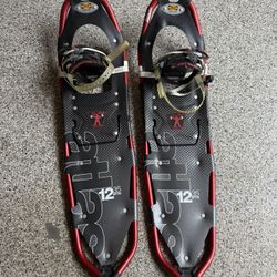 Atlas Snow Shoe Company Reactiv 1235 Snow Shoes Black Red EUC