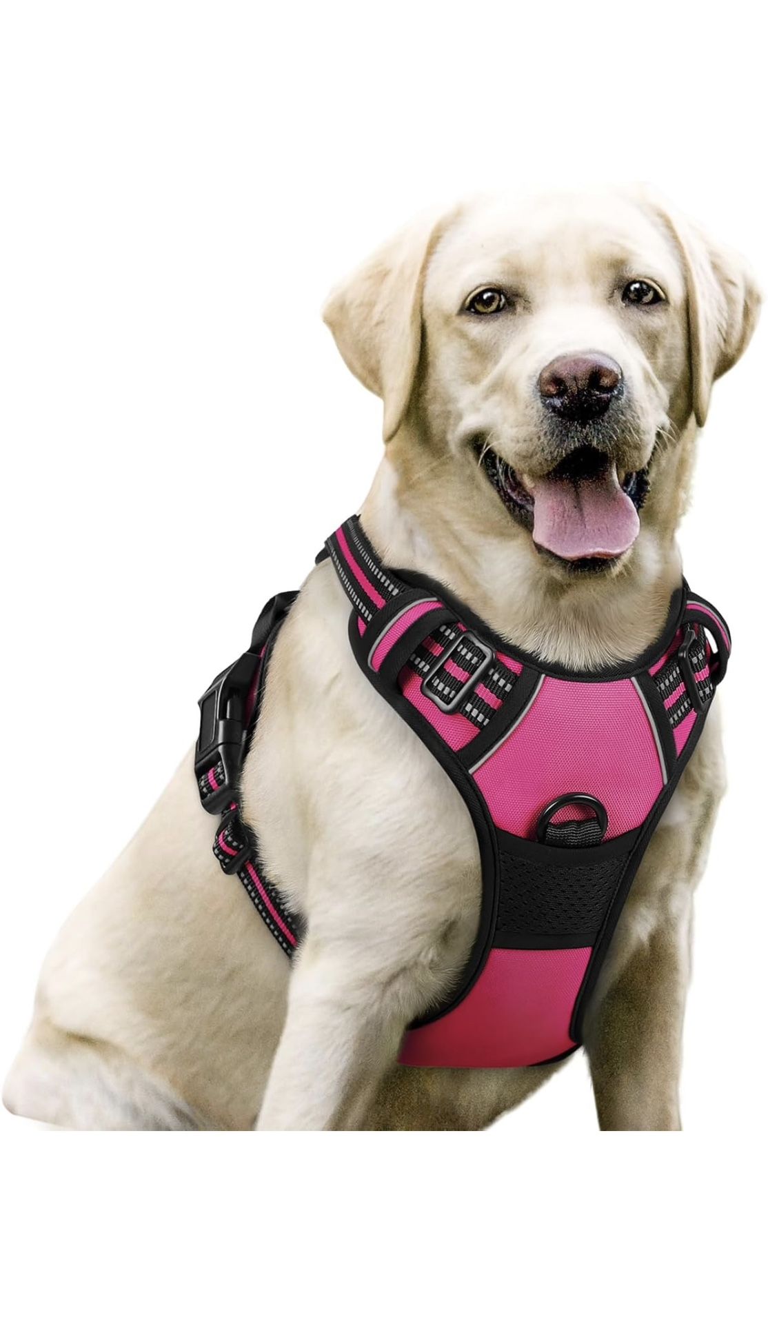 rabbitgoo Dog Harness Hot Pink, L(brand new)
