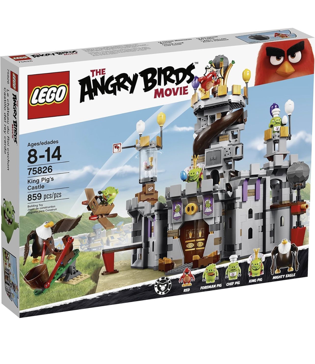 LEGO Angry Birds 75826 King Pig's Castle Building Kit (859 Piece)