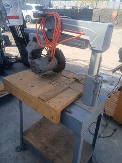 Radial Arm Saw on Rolling Stand