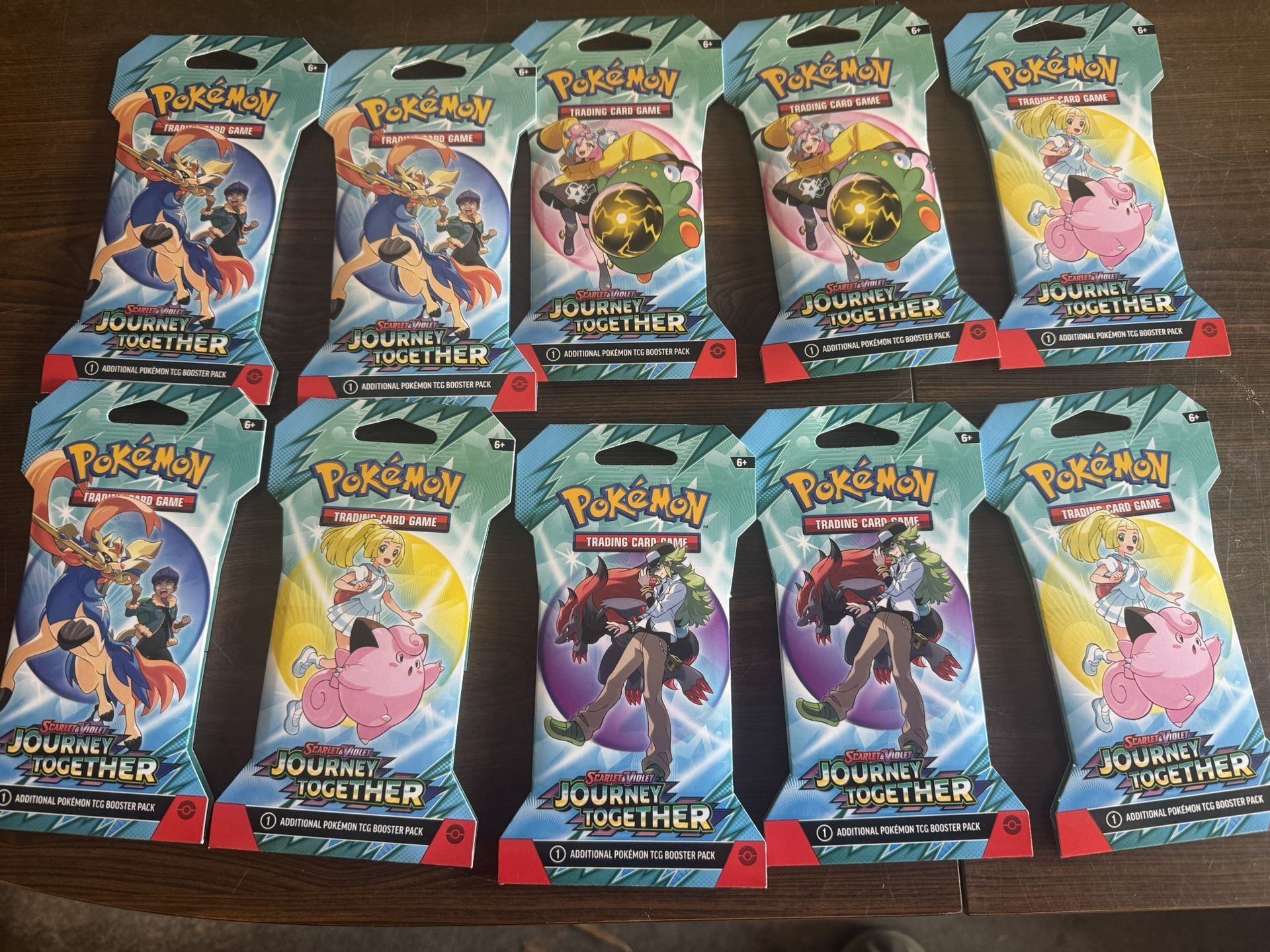 Pokemon Journey Together Sleeved Packs 10 Pack