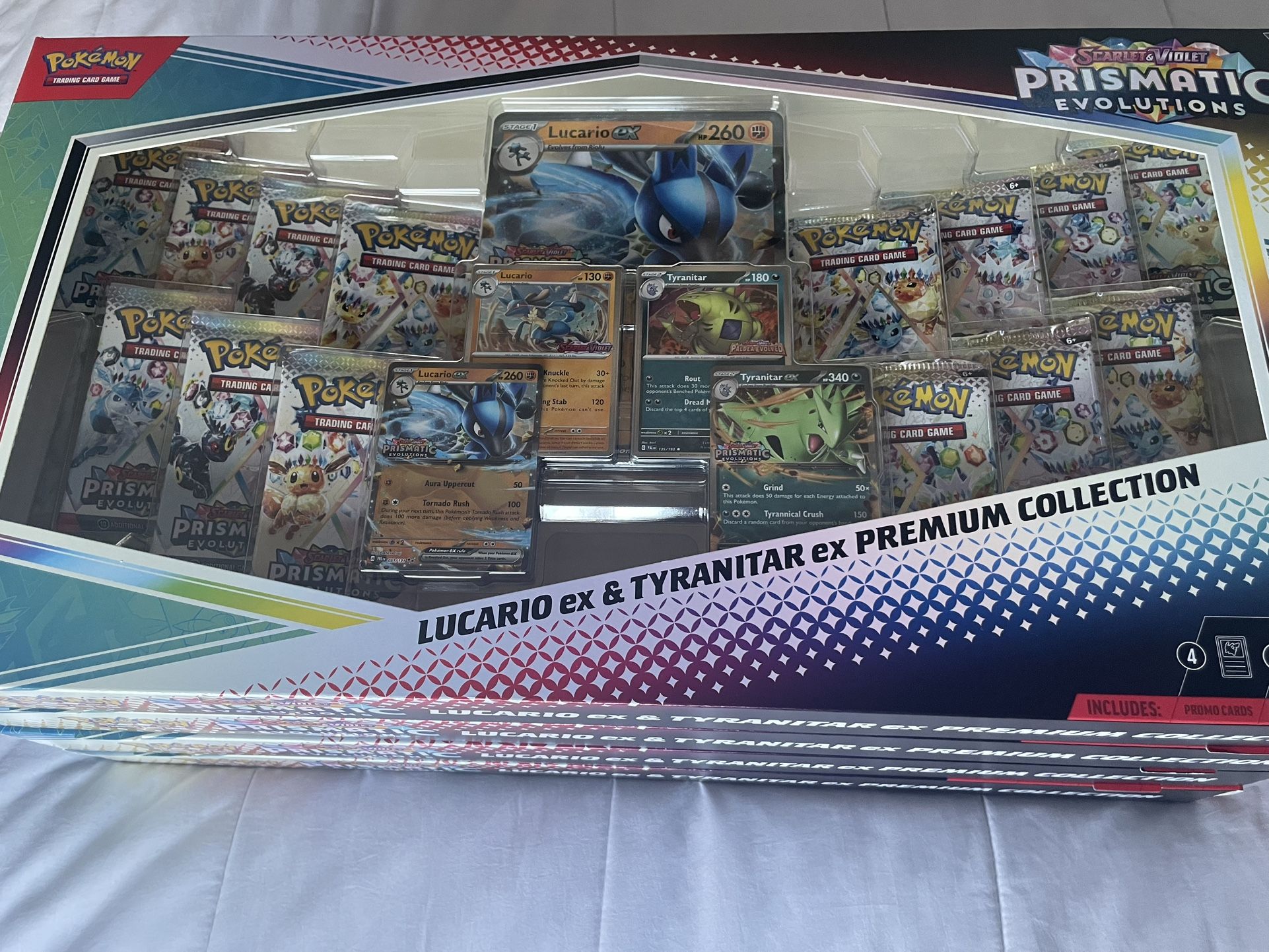 Pokemon Prismatic Lucario Ex & Tyranitar Ex Premium Collection