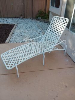 White Outdoor Chaise Lounge Chair