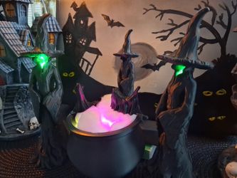 8 Inch Light Up Witch Figurine