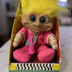 Vintage 1991 Street Kids Total Trollers Troll Doll 12”H
