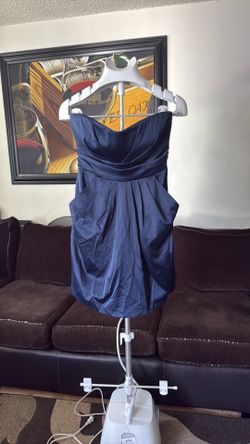 Nave blue satin dress