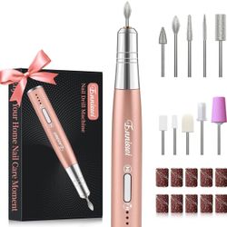 Brandnew Manicure Pedicure Nail Drill Set, Cordless Electric Nail File Kit, 3 Speeds 10 Drill Bits Gel Nail Grinder Machine for Thick Nails, Hand and 