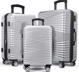 Brand New SURFLINE Luggage Sets 3 Piece Clearance Carry On Set Silver