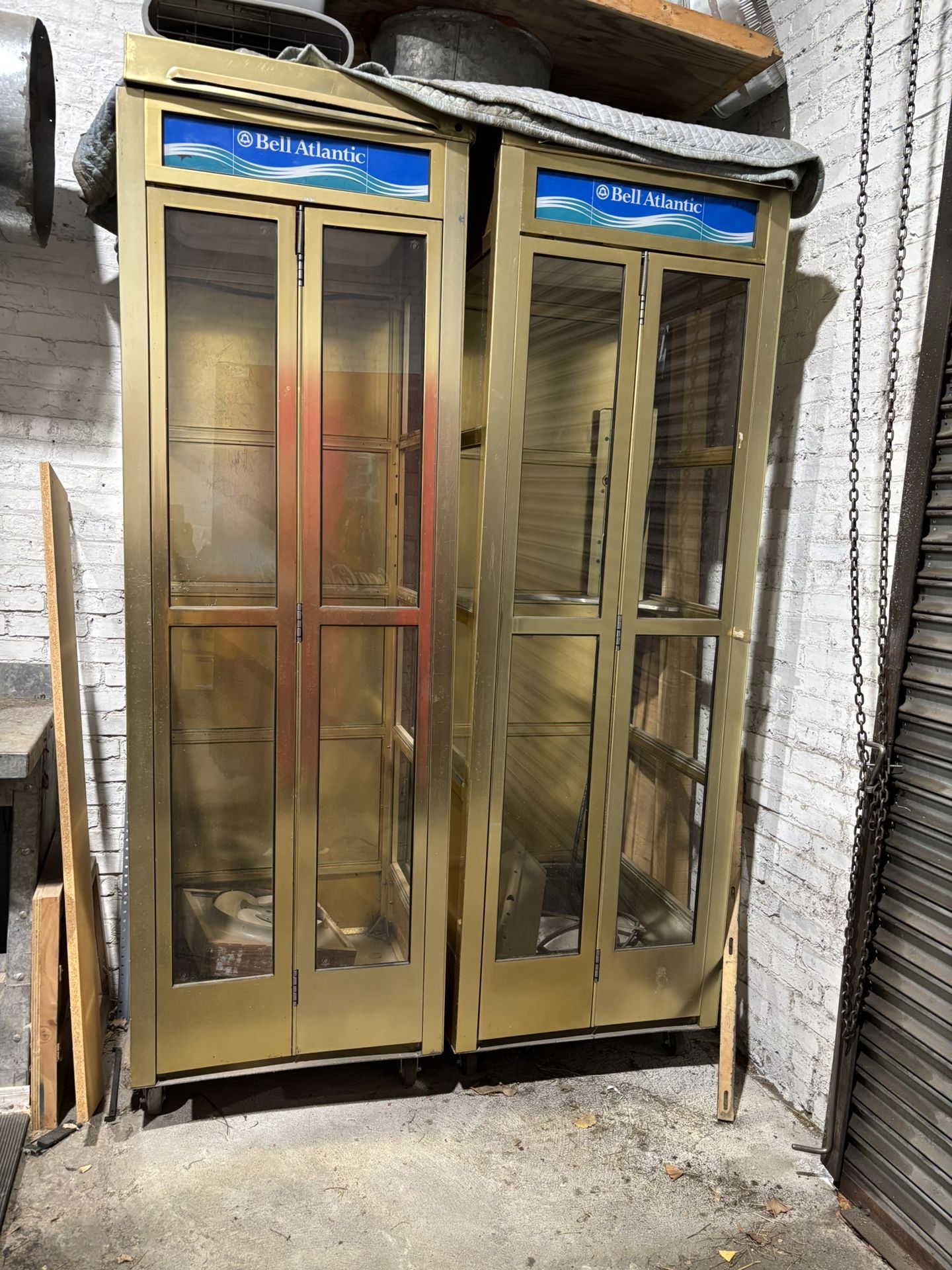 Vintage Bell Atlantic Brass Phone Booths