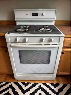 White Bosch Gas Oven