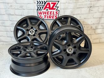 16" Mercedes OEM Wheels Fit Benz C Class E, S GLE Class Black 16x7 Set of 4 66.6