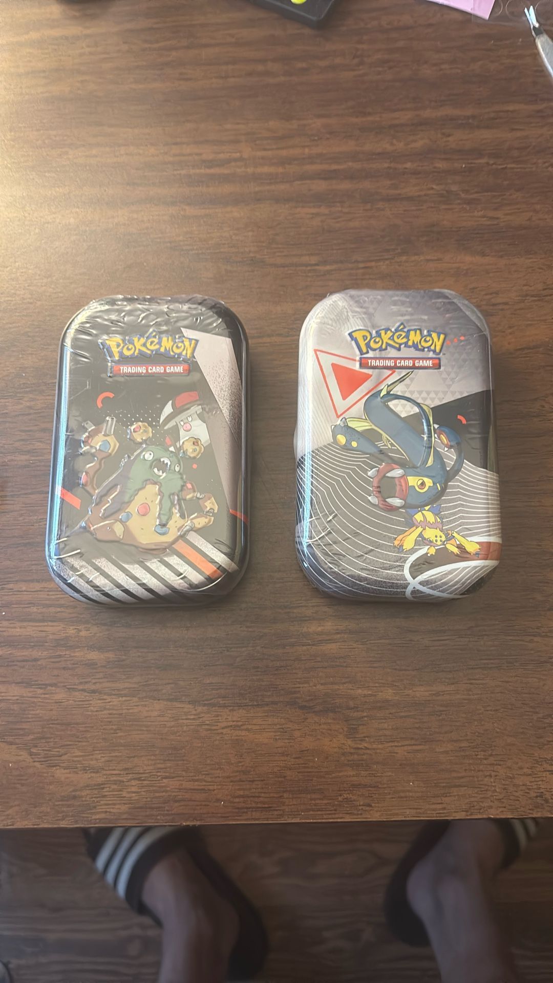 Pokemon Scarlet & Violet Black Bolt & White Flare 2X MINI TIN Lot Factory Sealed