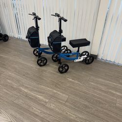 $59 - New Aojin Knee Scooter Walker / Adjustable Seat And Handlebars / 300 Pound Capacity 
