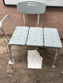 Bath Transfer Bench with Back and Armrest