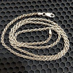 Sterling Silver Rope Chain 