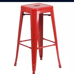 Metal Stool Red