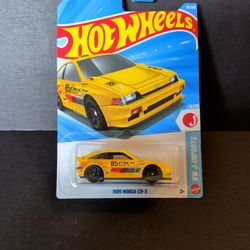 Hot Wheels Yellow J-Imports 1985 Honda CR-X 