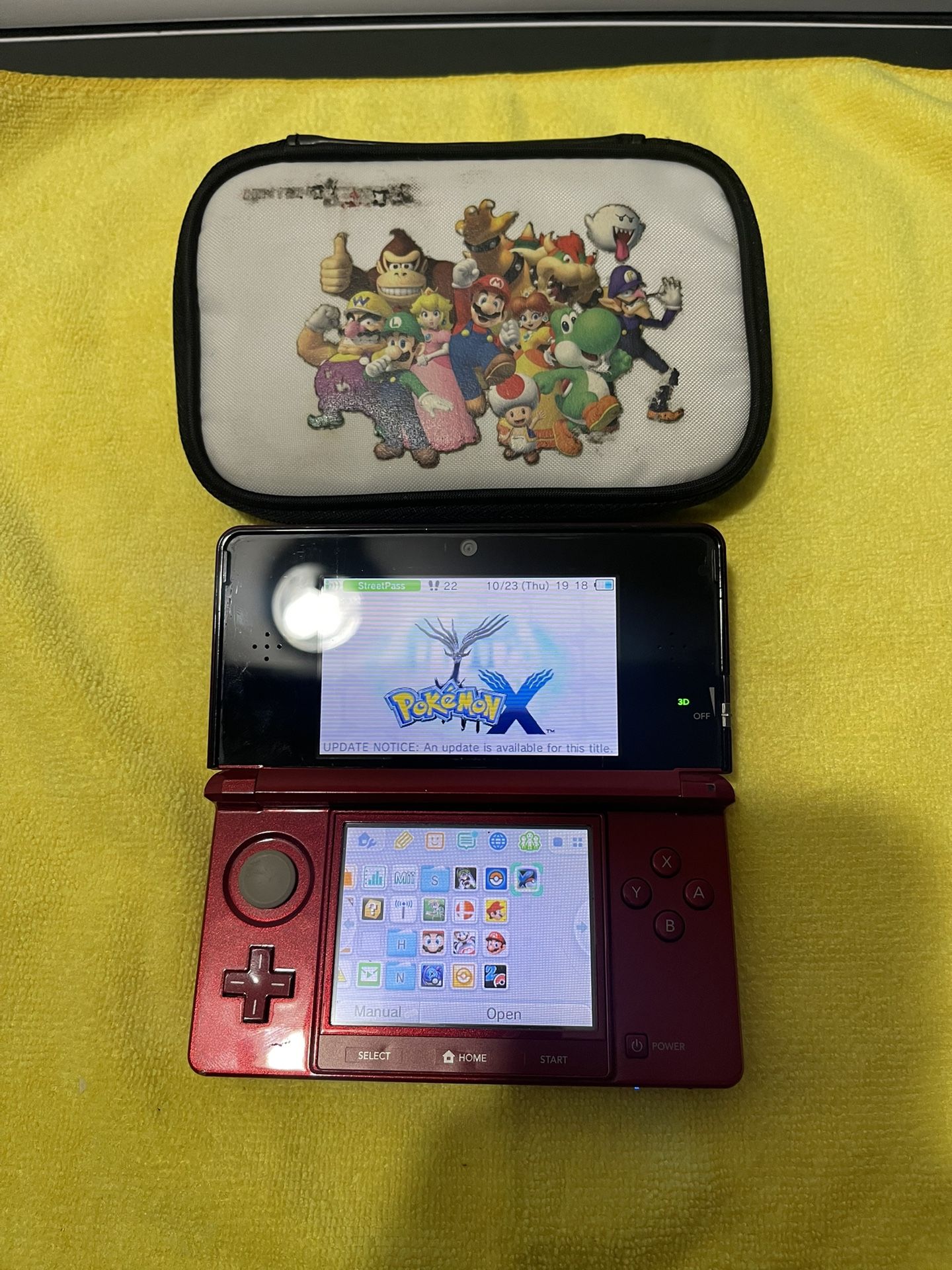 Red Nintendo 3ds Loaded With Games 