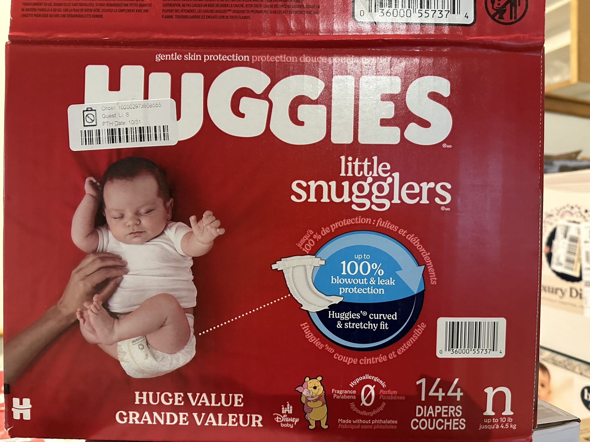 Huggies New Born (NB) Diapers - Two Sleeves 