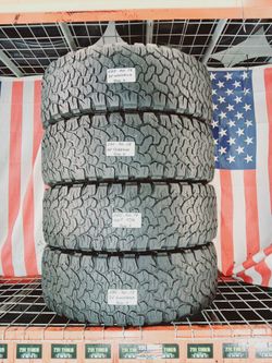📍 4 Matching Used Tires LT285/70R17 BF GOODRICH K02 ALL TERRAIN 285 70 17