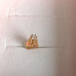 14kt  and diamond single earring
