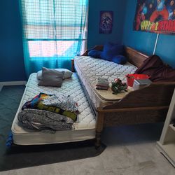 Twin bed with bed under