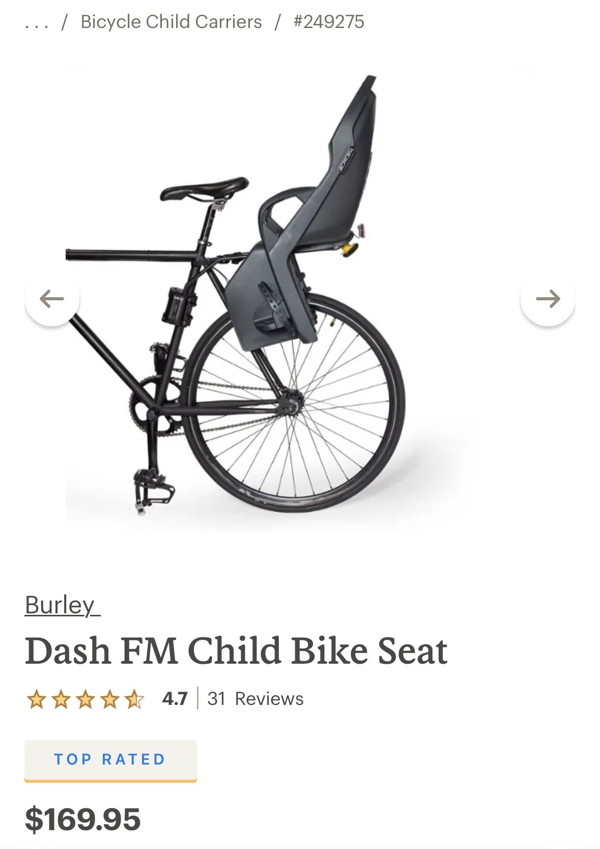 Burley Child Bike Seat