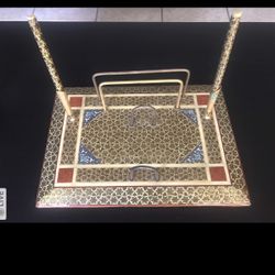 Vintage Persian Inlaid Katam Desk Set Pens