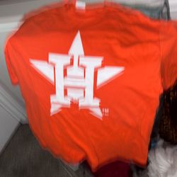 Houston Astros Orange White Logo T-Shirt