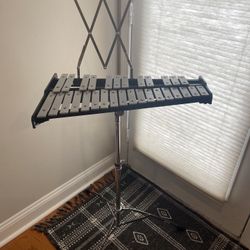Giantex Percussion Glockenspiel Bell Kit 30 Notes, Xylophone with Adjustable Height Frame