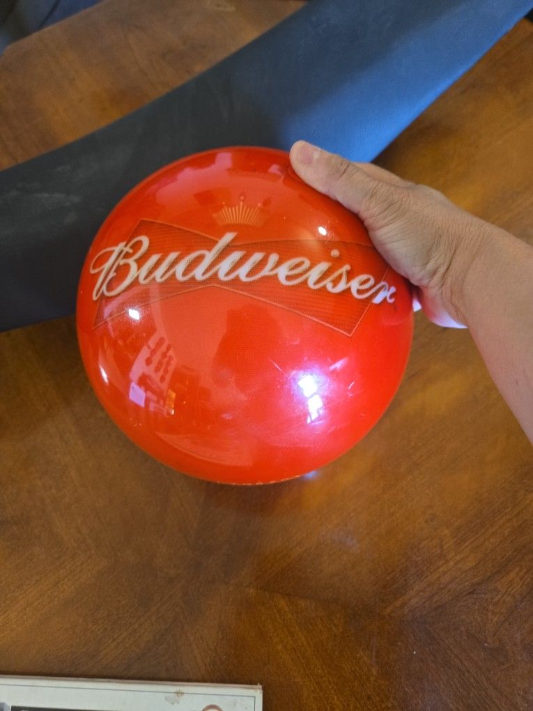 Undrilled Vintage Budwiser Bowling Ball