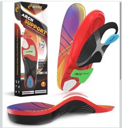Plantar Fasciitis High Arch Support Insoles for Men & Women - for Flat Feet & Achilles Tendonitis, 240 lb Heavy Duty Work Boot Insoles with Shock Abso