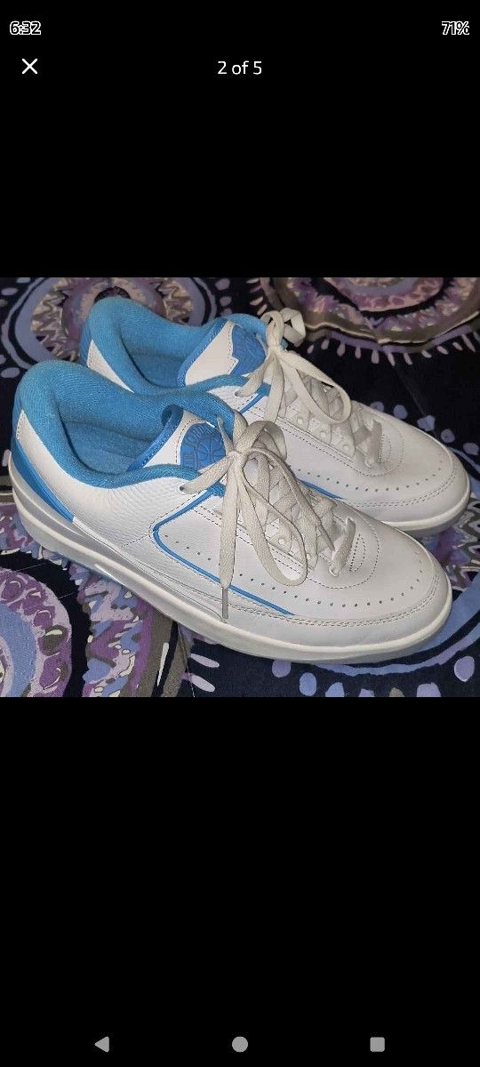 Air Jordan 2 Retro Low UNC Blue/White Men's Size 9