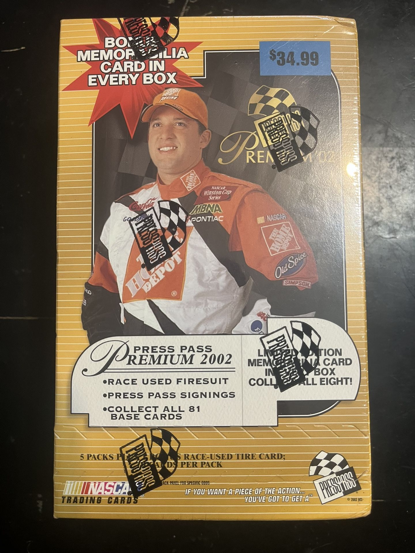 2002 Press Pass Premium NASCAR Blaster Box