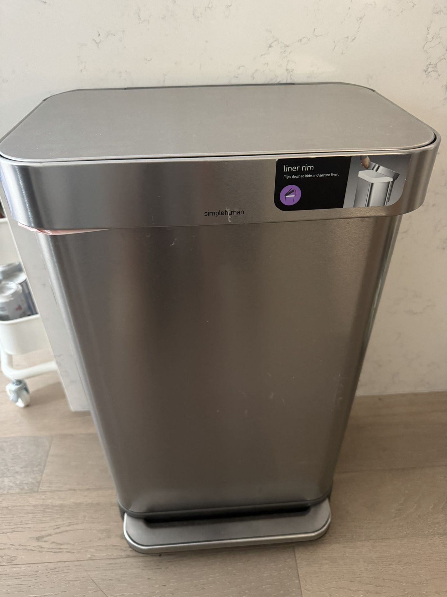 Simplehuman 45L step trash can