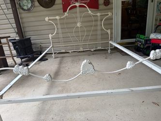 Antique Iron bed head board and foot board s