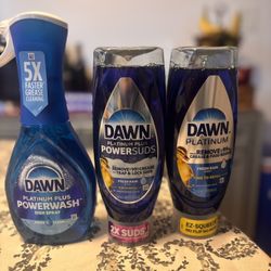 Dawn Platinum Dish Soap Bundle - Powerwash, Powersuds, Platinum(4 EACH$