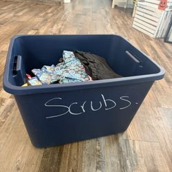 Tub Full of Women’s Scrubs