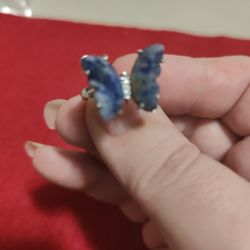 Solar Light Adjustable Butterfly Ring