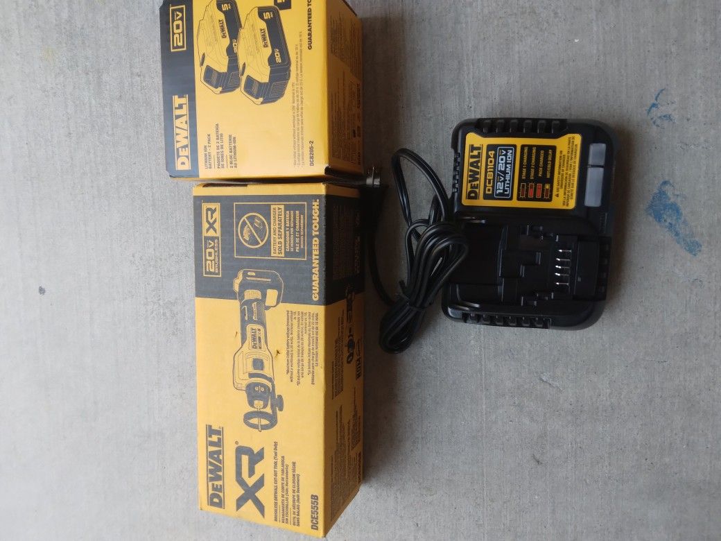 Cutout Dewalt Tool 2 Pack Batery And Charger